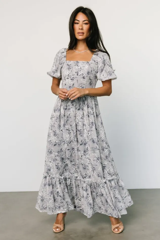 Baltic Born Bump Friendly Helena Embroidered Maxi Dress Slate Multi 8211 Women Baltic Born Bump Friendly Helena Embroidered Maxi Dress Slate Multi 8211 Women