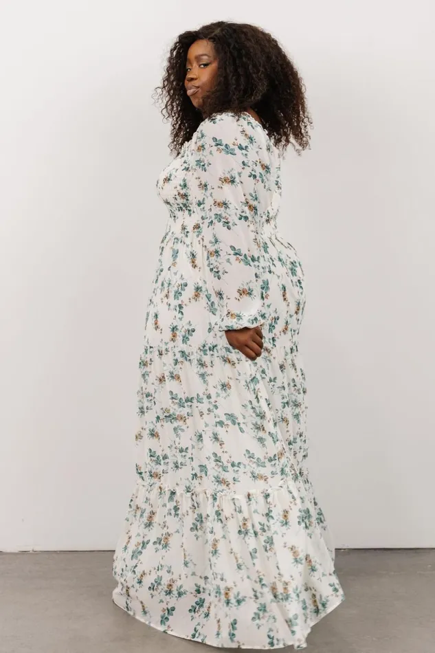 Baltic Born Bump Friendly Isabela Smocked Maxi Dress Ivory Topaz Floral 8211 Women Baltic Born Bump Friendly Isabela Smocked Maxi Dress Ivory Topaz Floral 8211 Women