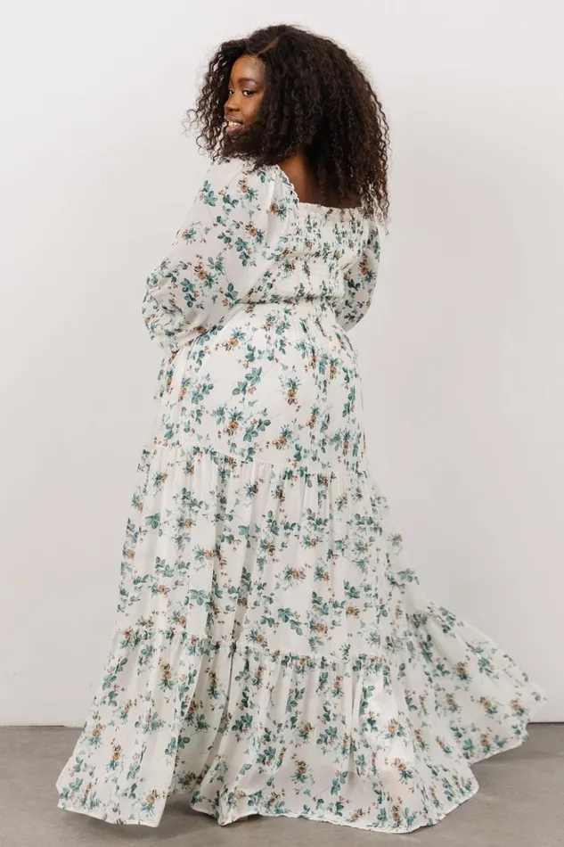 Baltic Born Bump Friendly Isabela Smocked Maxi Dress Ivory Topaz Floral 8211 Women Baltic Born Bump Friendly Isabela Smocked Maxi Dress Ivory Topaz Floral 8211 Women