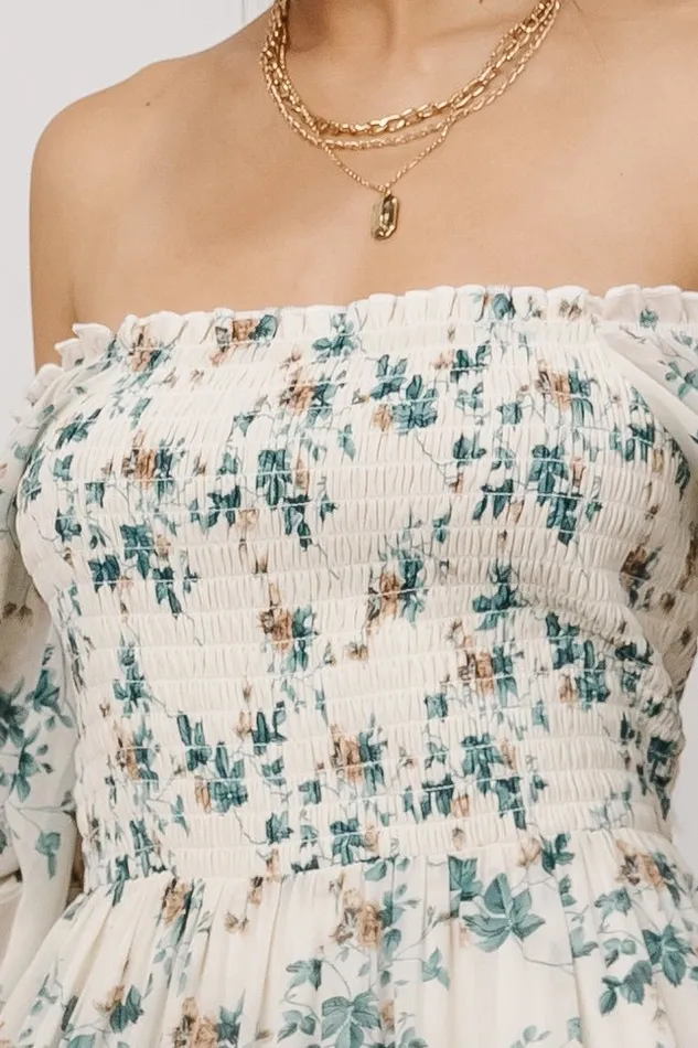 Baltic Born Bump Friendly Isabela Smocked Maxi Dress Ivory Topaz Floral 8211 Women Baltic Born Bump Friendly Isabela Smocked Maxi Dress Ivory Topaz Floral 8211 Women