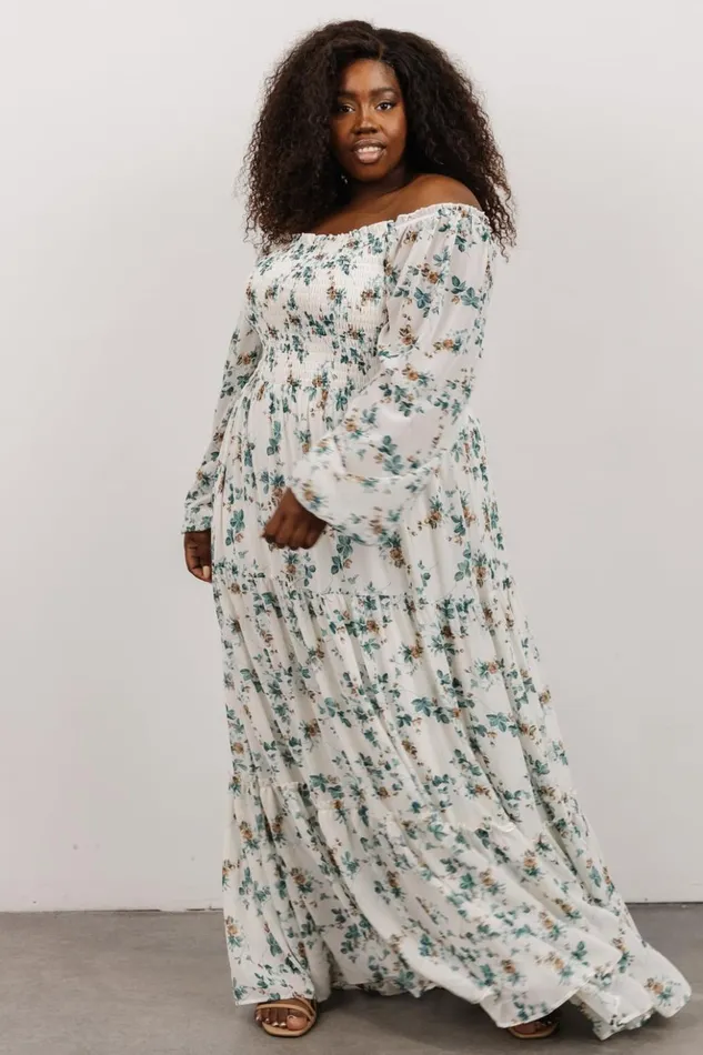 Baltic Born Bump Friendly Isabela Smocked Maxi Dress Ivory Topaz Floral 8211 Women Baltic Born Bump Friendly Isabela Smocked Maxi Dress Ivory Topaz Floral 8211 Women