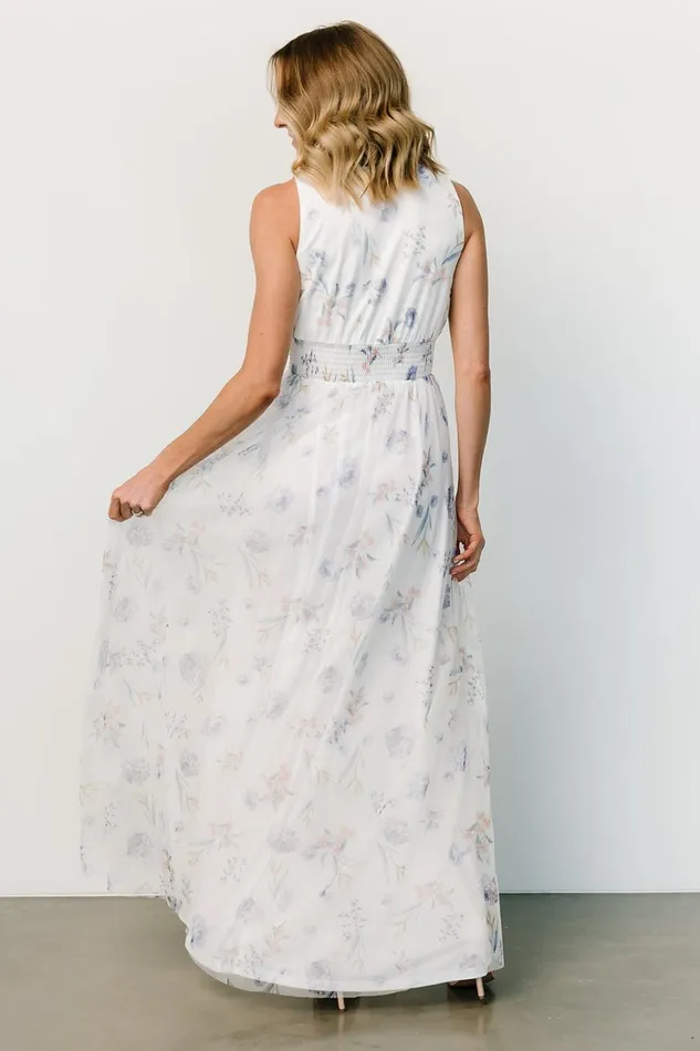 Baltic Born Bump Friendly Kamila Tulle Maxi Dress White Floral 8211 Women Baltic Born Bump Friendly Kamila Tulle Maxi Dress White Floral 8211 Women