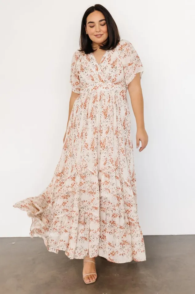 Baltic Born Bump Friendly Katherine Maxi Dress Cream Rust Floral 8211 Women Baltic Born Bump Friendly Katherine Maxi Dress Cream Rust Floral 8211 Women
