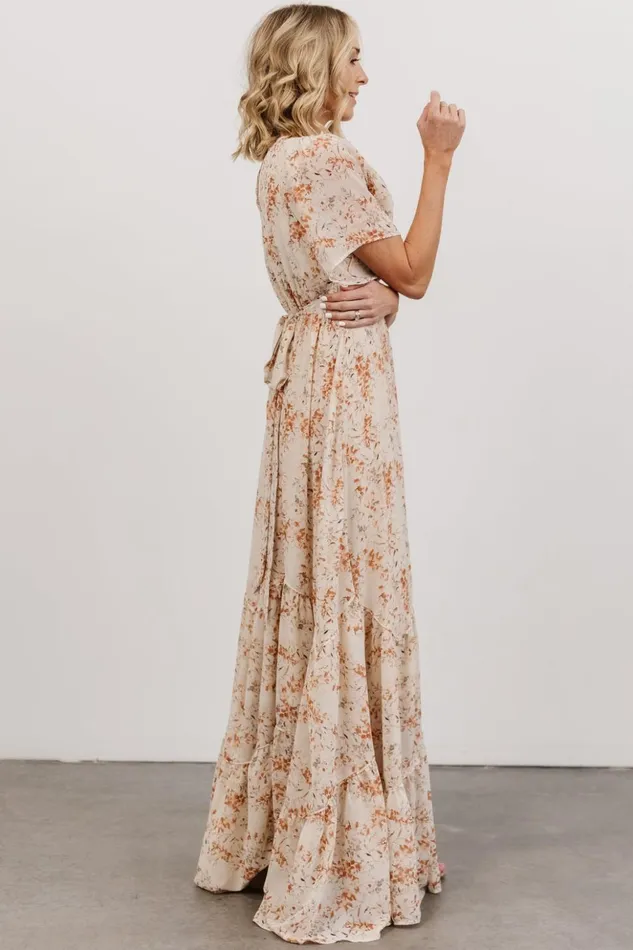 Baltic Born Bump Friendly Katherine Maxi Dress Cream Rust Floral 8211 Women Baltic Born Bump Friendly Katherine Maxi Dress Cream Rust Floral 8211 Women