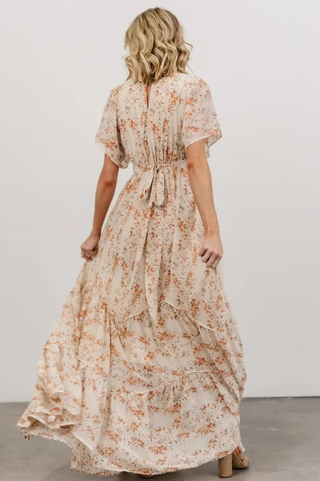 Baltic Born Bump Friendly Katherine Maxi Dress Cream Rust Floral 8211 Women Baltic Born Bump Friendly Katherine Maxi Dress Cream Rust Floral 8211 Women