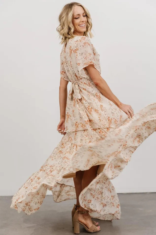 Baltic Born Bump Friendly Katherine Maxi Dress Cream Rust Floral 8211 Women Baltic Born Bump Friendly Katherine Maxi Dress Cream Rust Floral 8211 Women