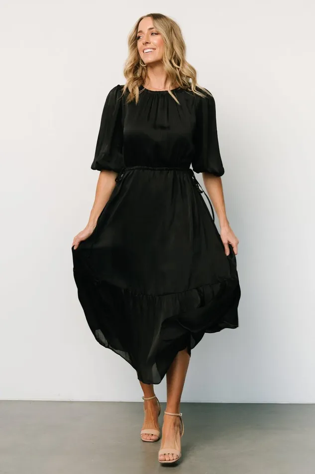 Baltic Born Bump Friendly Lauretta Tie Waist Dress Black 8211 Women