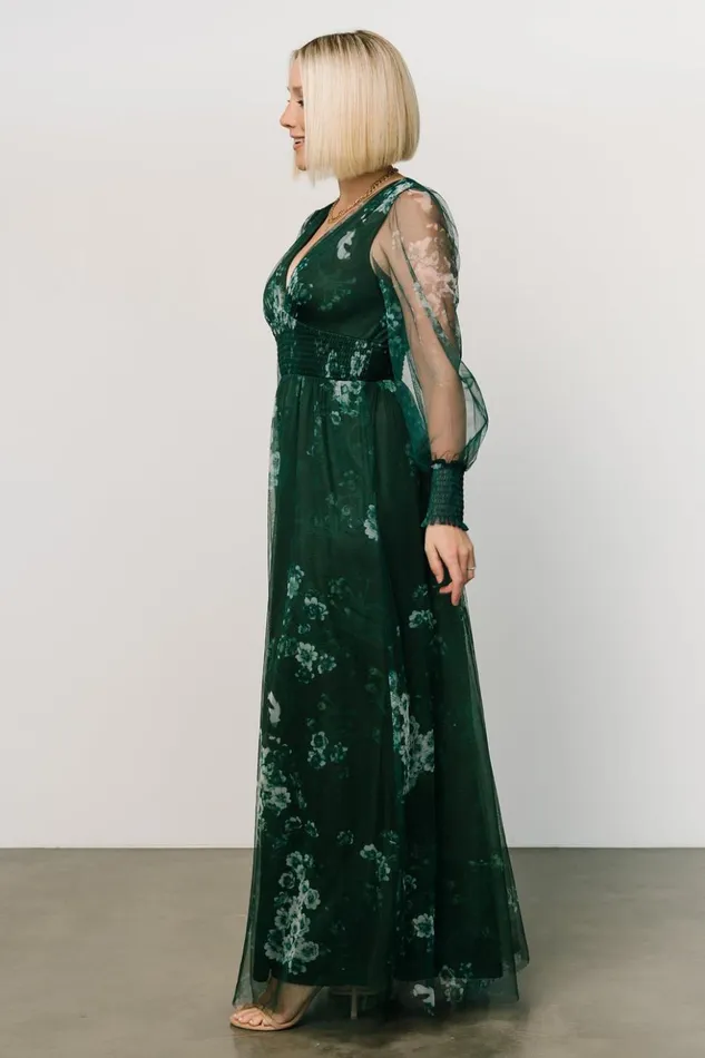 Baltic Born Bump Friendly Layla Tulle Maxi Dress Dark Green Multi 8211 Women Baltic Born Bump Friendly Layla Tulle Maxi Dress Dark Green Multi 8211 Women