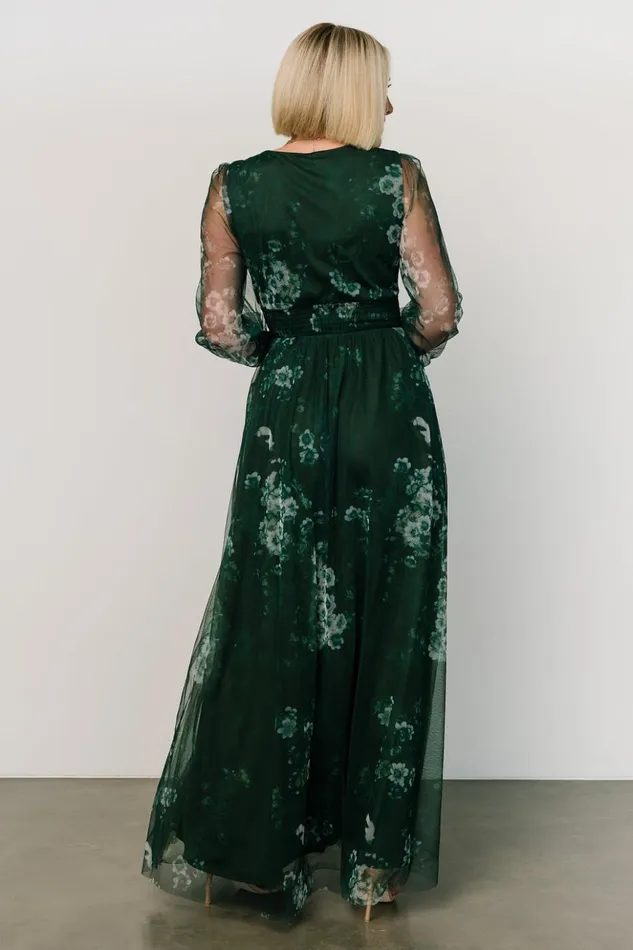 Baltic Born Bump Friendly Layla Tulle Maxi Dress Dark Green Multi 8211 Women Baltic Born Bump Friendly Layla Tulle Maxi Dress Dark Green Multi 8211 Women