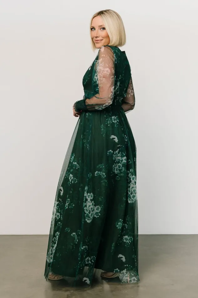 Baltic Born Bump Friendly Layla Tulle Maxi Dress Dark Green Multi 8211 Women Baltic Born Bump Friendly Layla Tulle Maxi Dress Dark Green Multi 8211 Women