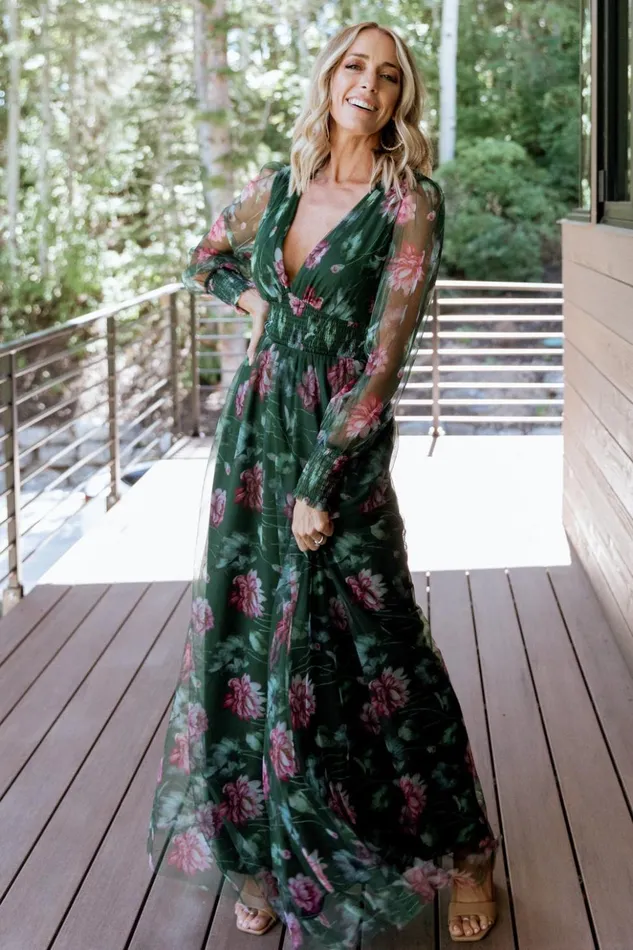 Baltic Born Bump Friendly Layla Tulle Maxi Dress Green Pink Floral 8211 Women Baltic Born Bump Friendly Layla Tulle Maxi Dress Green Pink Floral 8211 Women