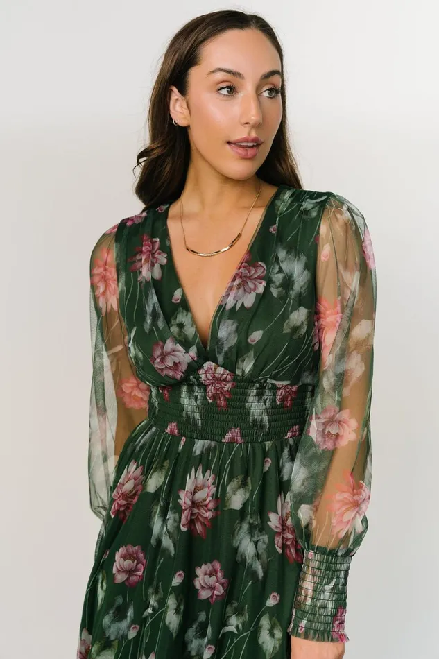 Baltic Born Bump Friendly Layla Tulle Maxi Dress Green Pink Floral 8211 Women Baltic Born Bump Friendly Layla Tulle Maxi Dress Green Pink Floral 8211 Women