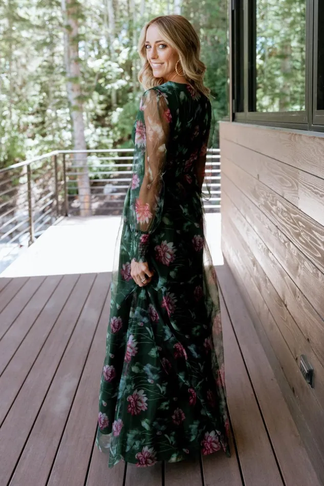 Baltic Born Bump Friendly Layla Tulle Maxi Dress Green Pink Floral 8211 Women Baltic Born Bump Friendly Layla Tulle Maxi Dress Green Pink Floral 8211 Women