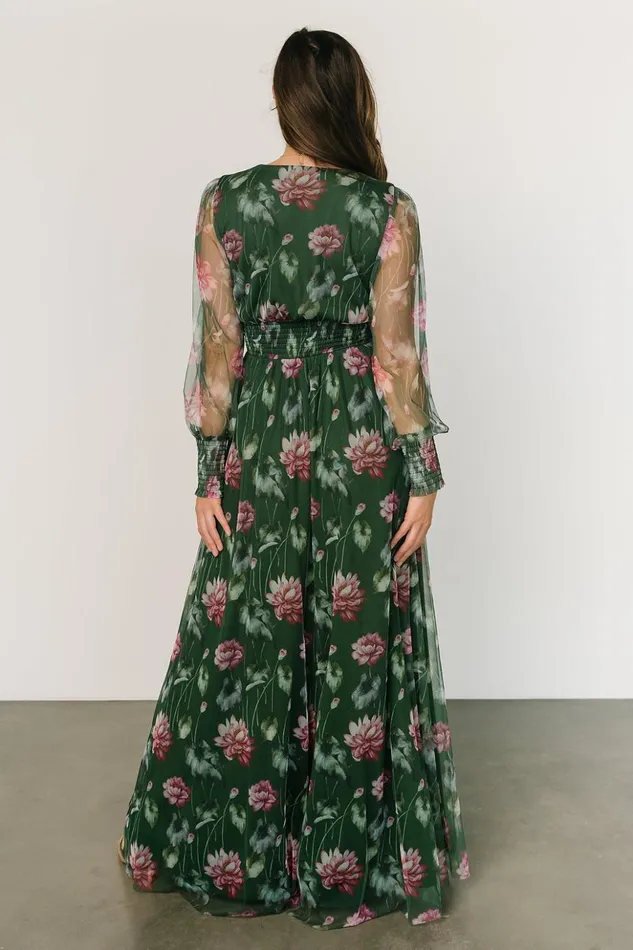 Baltic Born Bump Friendly Layla Tulle Maxi Dress Green Pink Floral 8211 Women Baltic Born Bump Friendly Layla Tulle Maxi Dress Green Pink Floral 8211 Women