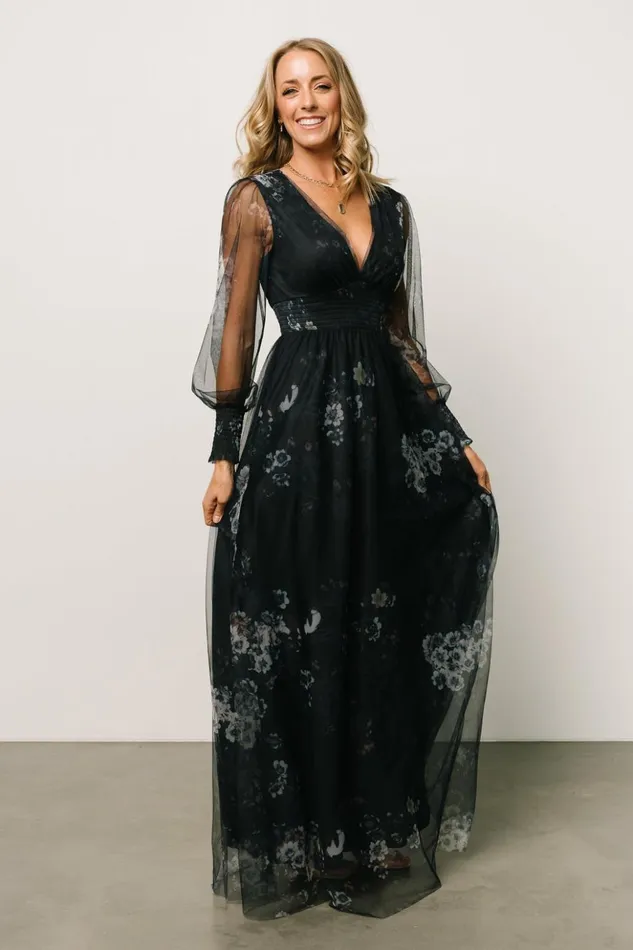 Baltic Born Bump Friendly Layla Tulle Maxi Dress Navy Multi 8211 Women Baltic Born Bump Friendly Layla Tulle Maxi Dress Navy Multi 8211 Women