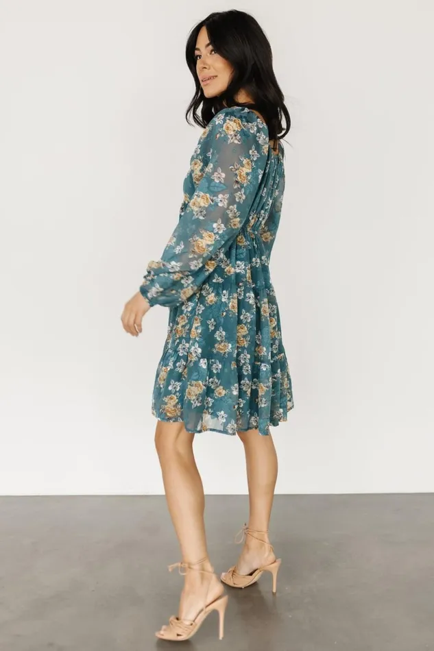 Baltic Born Bump Friendly Lombard Tiered Dress Blue Gold 8211 Women Baltic Born Bump Friendly Lombard Tiered Dress Blue Gold 8211 Women