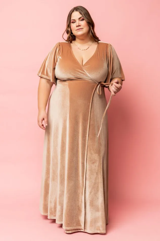 Baltic Born Bump Friendly Meghan Velvet Wrap Maxi Dress Champagne 8211 Women Baltic Born Bump Friendly Meghan Velvet Wrap Maxi Dress Champagne 8211 Women