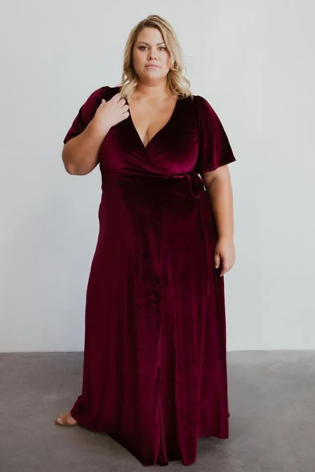 Baltic Born Bump Friendly Meghan Velvet Wrap Maxi Dress Mulberry 8211 Women Baltic Born Bump Friendly Meghan Velvet Wrap Maxi Dress Mulberry 8211 Women