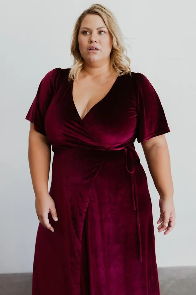 Baltic Born Bump Friendly Meghan Velvet Wrap Maxi Dress Mulberry 8211 Women Baltic Born Bump Friendly Meghan Velvet Wrap Maxi Dress Mulberry 8211 Women