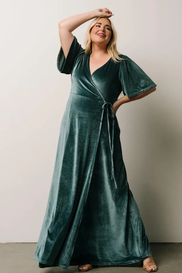 Baltic Born Bump Friendly Meghan Velvet Wrap Maxi Dress Persian Blue 8211 Women Baltic Born Bump Friendly Meghan Velvet Wrap Maxi Dress Persian Blue 8211 Women
