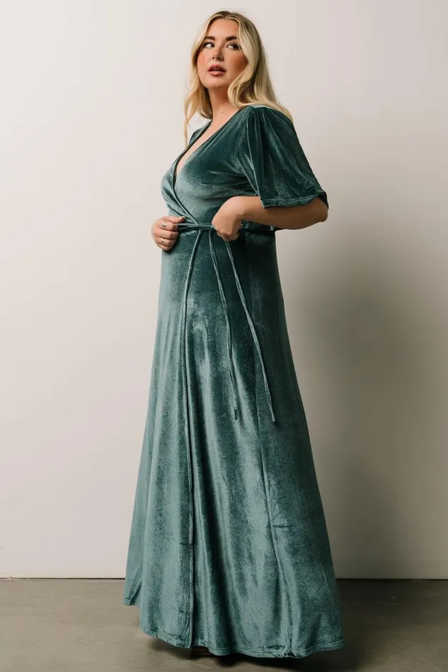 Baltic Born Bump Friendly Meghan Velvet Wrap Maxi Dress Persian Blue 8211 Women Baltic Born Bump Friendly Meghan Velvet Wrap Maxi Dress Persian Blue 8211 Women