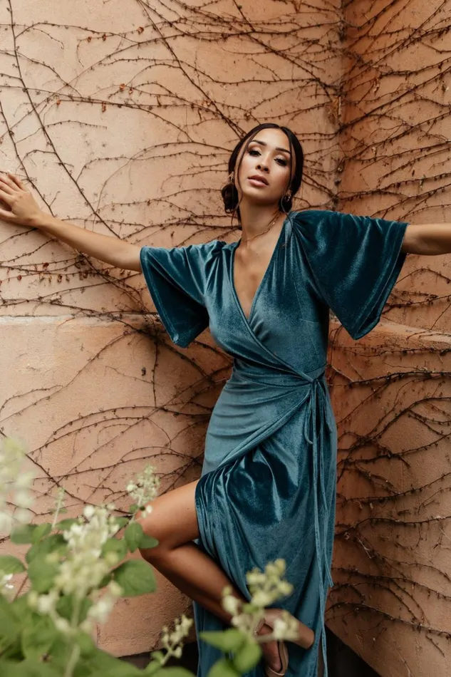 Baltic Born Bump Friendly Meghan Velvet Wrap Maxi Dress Persian Blue 8211 Women Baltic Born Bump Friendly Meghan Velvet Wrap Maxi Dress Persian Blue 8211 Women