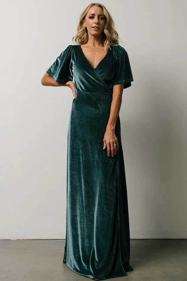 Baltic Born Bump Friendly Meghan Velvet Wrap Maxi Dress Persian Blue 8211 Women Baltic Born Bump Friendly Meghan Velvet Wrap Maxi Dress Persian Blue 8211 Women