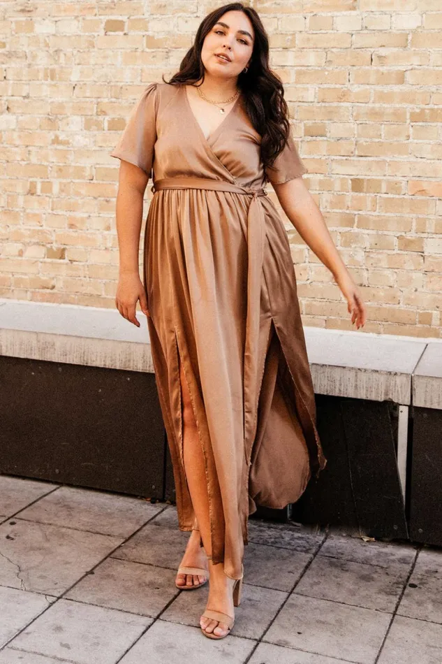 Baltic Born Bump Friendly Sicily Satin Maxi Dress Mocha 8211 Women Baltic Born Bump Friendly Sicily Satin Maxi Dress Mocha 8211 Women
