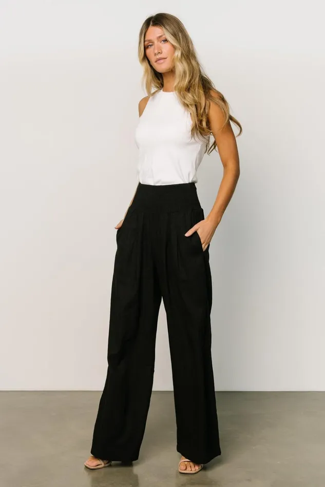 Baltic Born Cover Up Parvati Smocked Waist Pants Black 8211 Women Baltic Born Cover Up Parvati Smocked Waist Pants Black 8211 Women