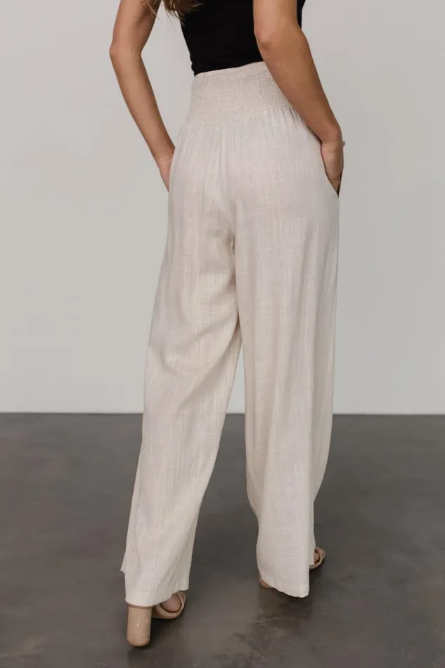 Baltic Born Cover Up Parvati Smocked Waist Pants Natural 8211 Women Baltic Born Cover Up Parvati Smocked Waist Pants Natural 8211 Women