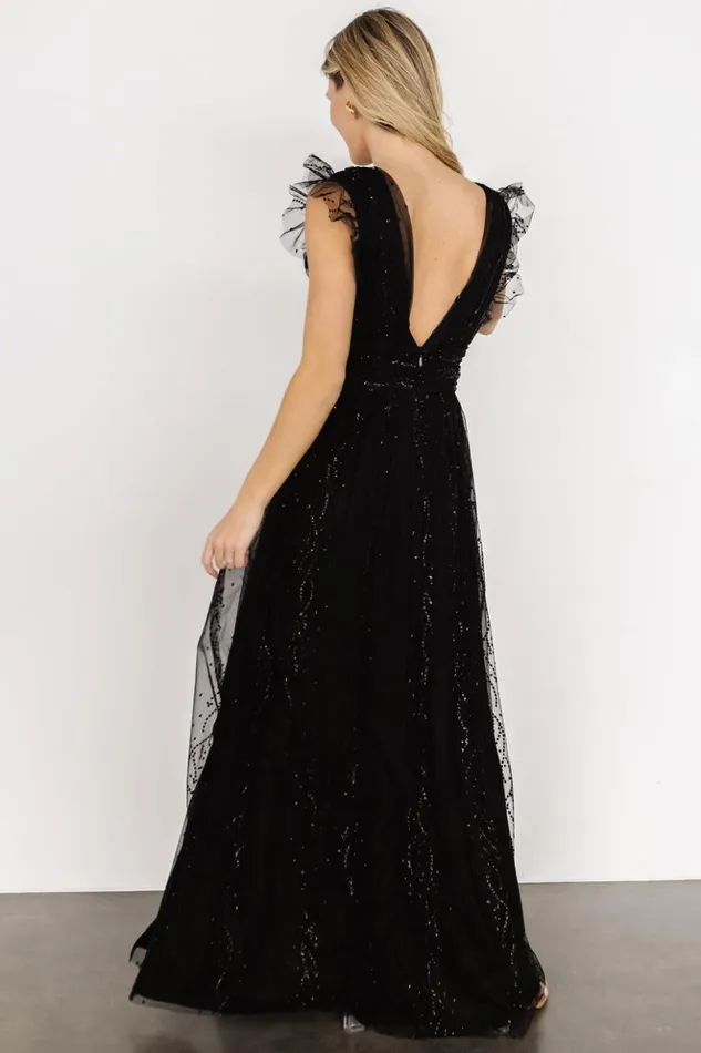 Baltic Born Embellished and Sequined Annika Sequin Mesh Maxi Dress Black 8211 Women Baltic Born Embellished and Sequined Annika Sequin Mesh Maxi Dress Black 8211 Women