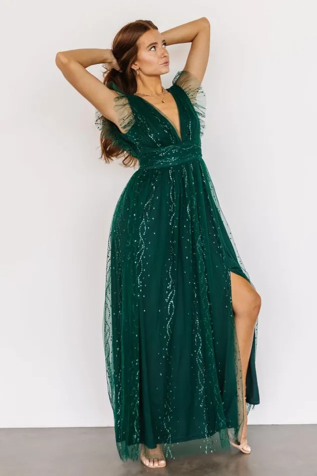 Baltic Born Embellished and Sequined Annika Sequin Mesh Maxi Dress Green 8211 Women Baltic Born Embellished and Sequined Annika Sequin Mesh Maxi Dress Green 8211 Women