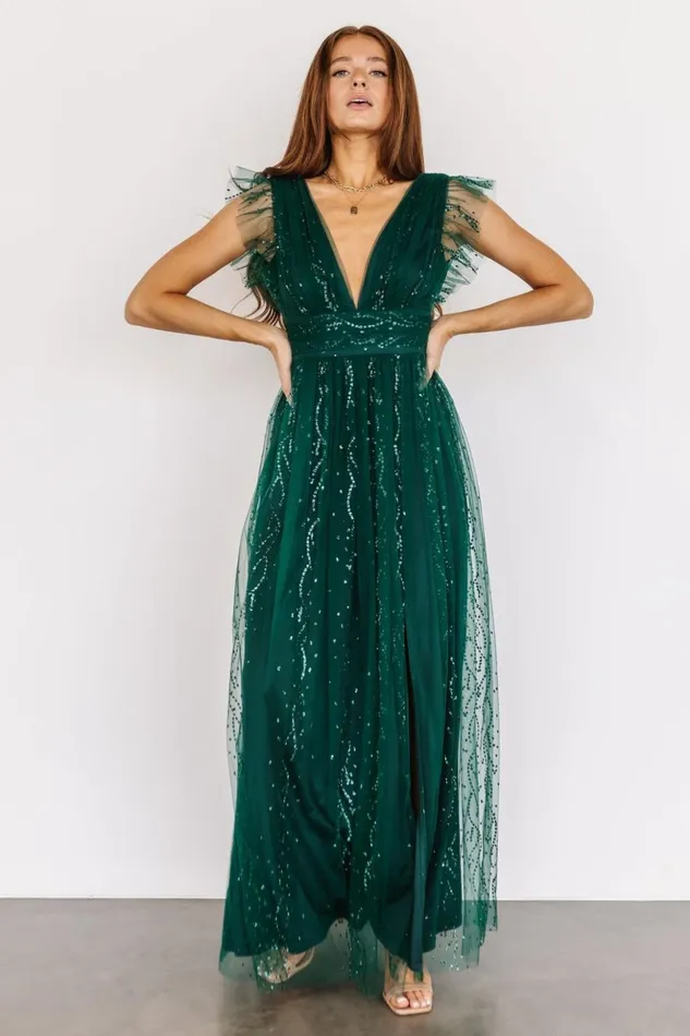 Baltic Born Embellished and Sequined Annika Sequin Mesh Maxi Dress Green 8211 Women Baltic Born Embellished and Sequined Annika Sequin Mesh Maxi Dress Green 8211 Women