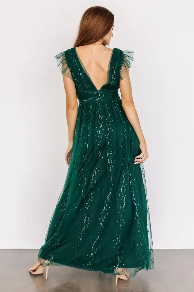 Baltic Born Embellished and Sequined Annika Sequin Mesh Maxi Dress Green 8211 Women Baltic Born Embellished and Sequined Annika Sequin Mesh Maxi Dress Green 8211 Women