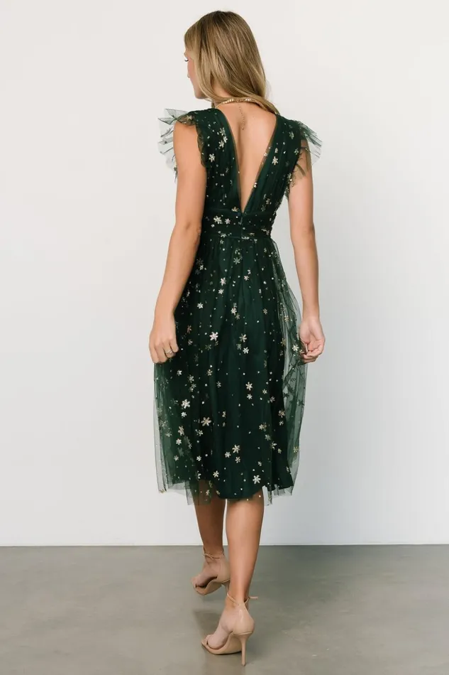 Baltic Born Embellished and Sequined Chiara Shimmer Midi Dress Green Gold 8211 Women Baltic Born Embellished and Sequined Chiara Shimmer Midi Dress Green Gold 8211 Women