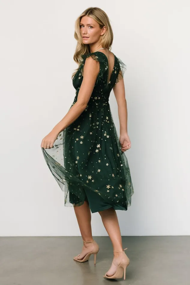 Baltic Born Embellished and Sequined Chiara Shimmer Midi Dress Green Gold 8211 Women Baltic Born Embellished and Sequined Chiara Shimmer Midi Dress Green Gold 8211 Women
