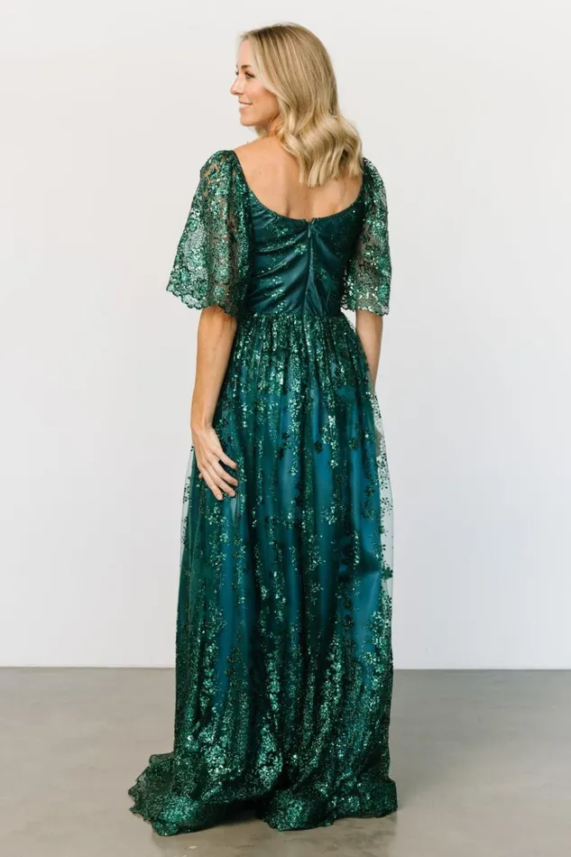 Baltic Born Embellished and Sequined Genevieve Glitter Maxi Dress Emerald 8211 Women Baltic Born Embellished and Sequined Genevieve Glitter Maxi Dress Emerald 8211 Women