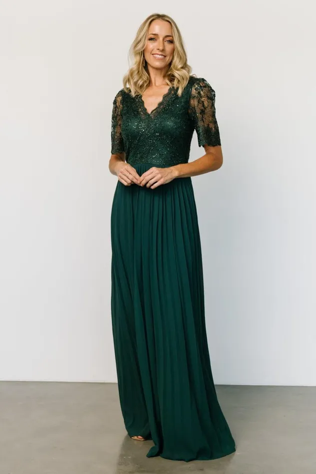 Baltic Born Embellished and Sequined Josephine Pleated Maxi Dress Dark Green 8211 Women Baltic Born Embellished and Sequined Josephine Pleated Maxi Dress Dark Green 8211 Women