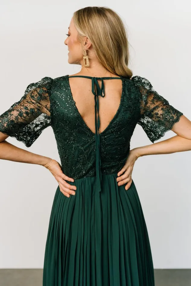 Baltic Born Embellished and Sequined Josephine Pleated Maxi Dress Dark Green 8211 Women Baltic Born Embellished and Sequined Josephine Pleated Maxi Dress Dark Green 8211 Women