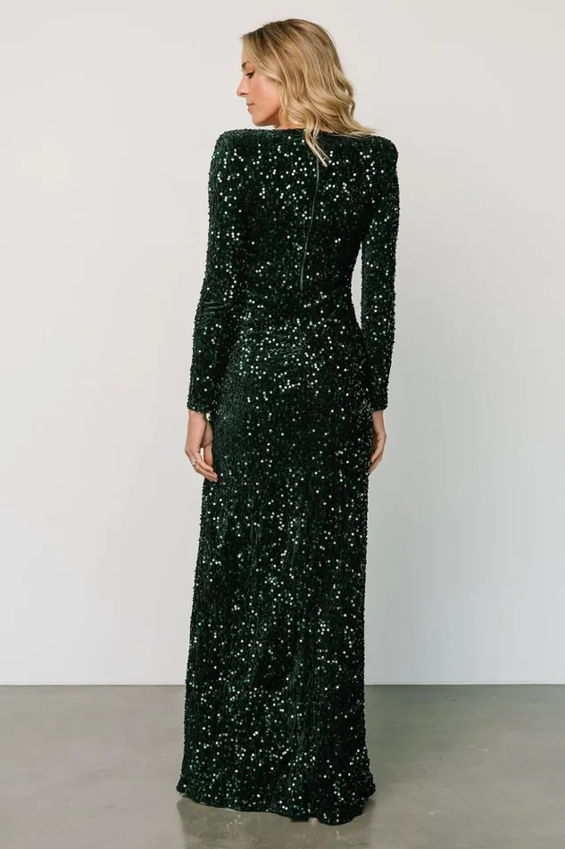 Baltic Born Embellished and Sequined Madonna Sequin Maxi Dress Emerald 8211 Women Baltic Born Embellished and Sequined Madonna Sequin Maxi Dress Emerald 8211 Women