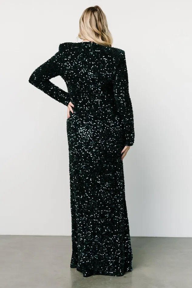 Baltic Born Embellished and Sequined Madonna Sequin Maxi Dress Emerald 8211 Women Baltic Born Embellished and Sequined Madonna Sequin Maxi Dress Emerald 8211 Women