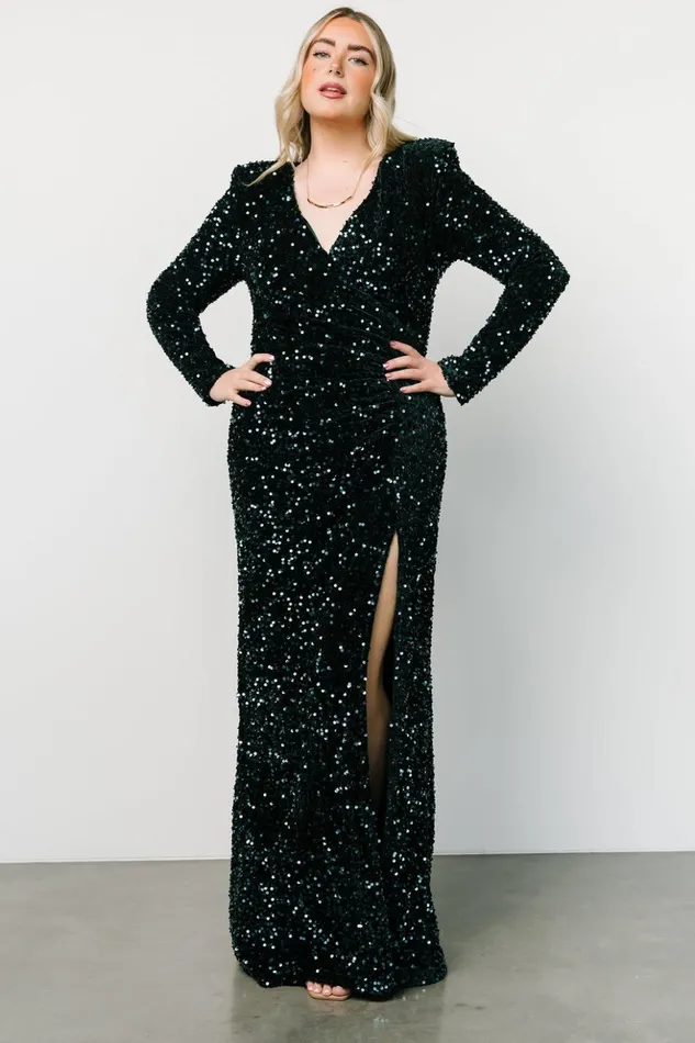 Baltic Born Embellished and Sequined Madonna Sequin Maxi Dress Emerald 8211 Women Baltic Born Embellished and Sequined Madonna Sequin Maxi Dress Emerald 8211 Women
