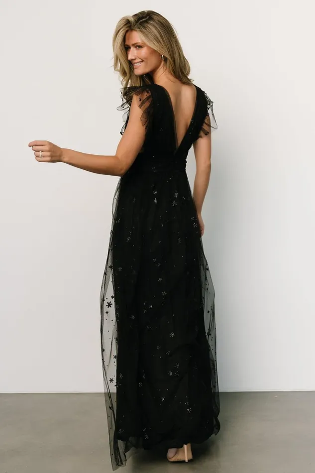 Baltic Born Embellished and Sequined Nova Shimmer Maxi Dress Black 8211 Women Baltic Born Embellished and Sequined Nova Shimmer Maxi Dress Black 8211 Women