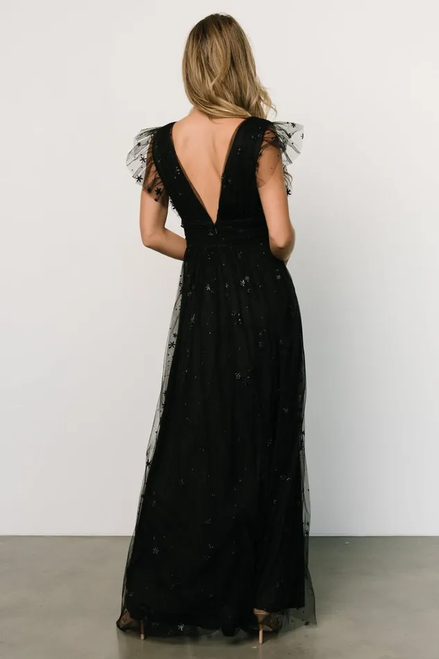 Baltic Born Embellished and Sequined Nova Shimmer Maxi Dress Black 8211 Women Baltic Born Embellished and Sequined Nova Shimmer Maxi Dress Black 8211 Women