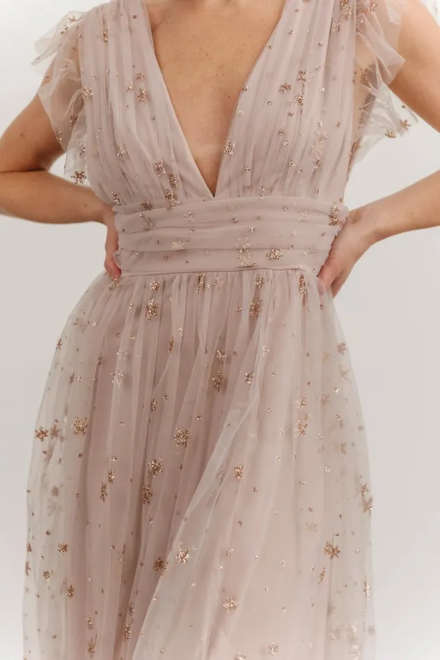 Baltic Born Embellished and Sequined Nova Shimmer Maxi Dress Dusty Lilac 8211 Women Baltic Born Embellished and Sequined Nova Shimmer Maxi Dress Dusty Lilac 8211 Women