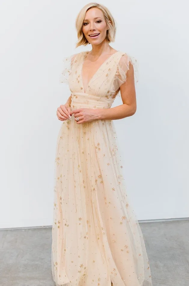 Baltic Born Embellished and Sequined Nova Shimmer Maxi Dress Gold 8211 Women Baltic Born Embellished and Sequined Nova Shimmer Maxi Dress Gold 8211 Women