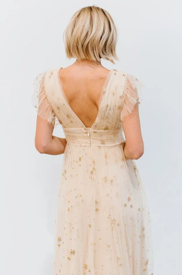 Baltic Born Embellished and Sequined Nova Shimmer Maxi Dress Gold 8211 Women Baltic Born Embellished and Sequined Nova Shimmer Maxi Dress Gold 8211 Women