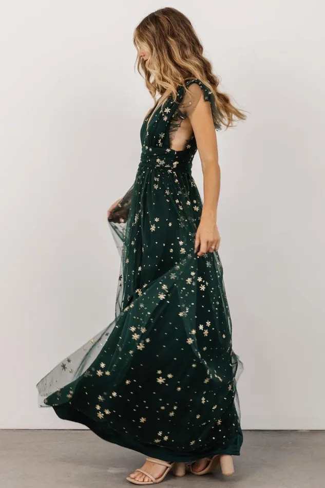 Baltic Born Embellished and Sequined Nova Shimmer Maxi Dress Green Gold 8211 Women Baltic Born Embellished and Sequined Nova Shimmer Maxi Dress Green Gold 8211 Women