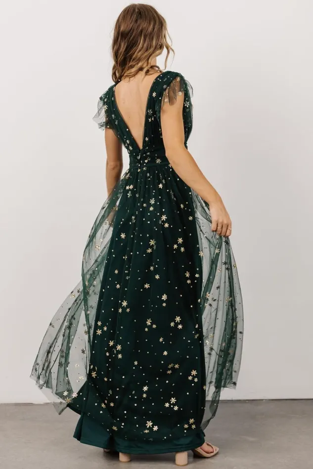 Baltic Born Embellished and Sequined Nova Shimmer Maxi Dress Green Gold 8211 Women Baltic Born Embellished and Sequined Nova Shimmer Maxi Dress Green Gold 8211 Women