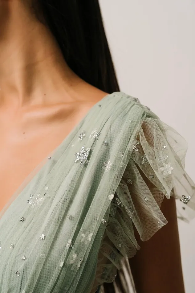 Baltic Born Embellished and Sequined Nova Shimmer Maxi Dress Sage Silver 8211 Women Baltic Born Embellished and Sequined Nova Shimmer Maxi Dress Sage Silver 8211 Women